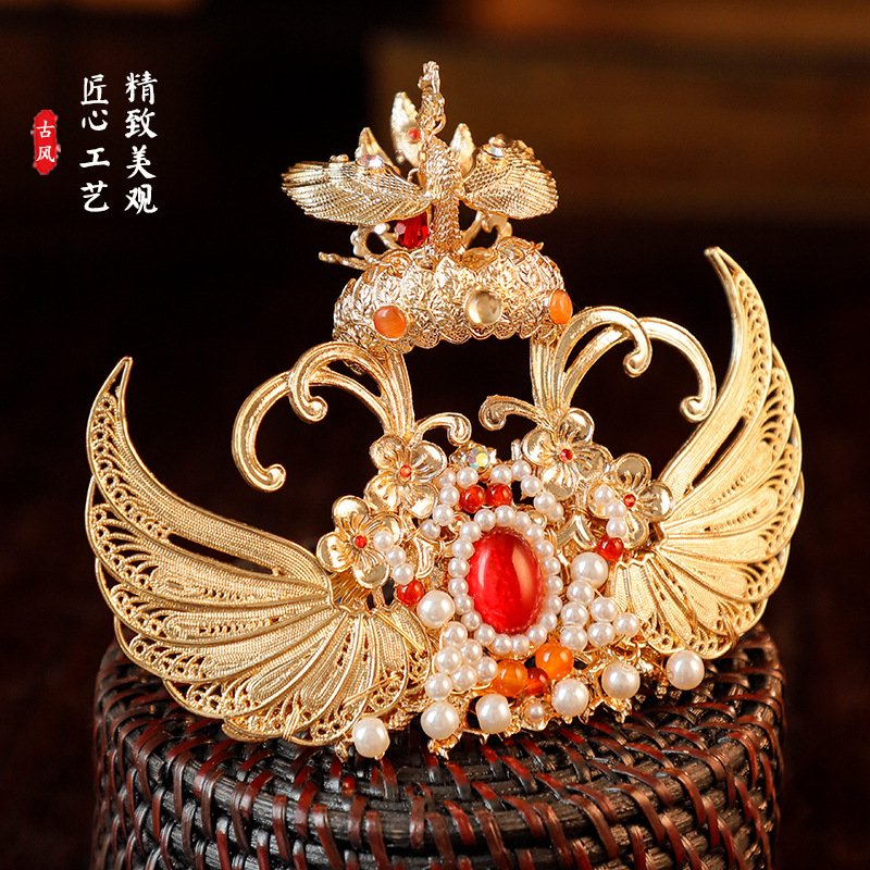 تاج شعر ذهبي على شكل أجنحة الف - مراجعة Women'S Red Accessories وسعره