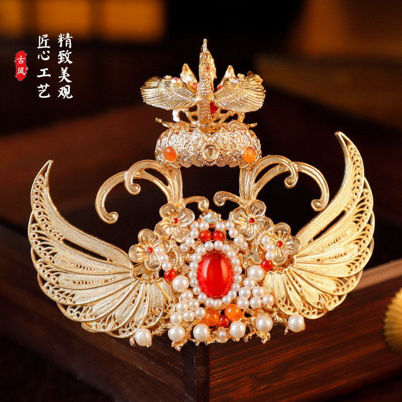 تاج شعر ذهبي على شكل أجنحة الف - مراجعة Women'S Red Accessories وسعره