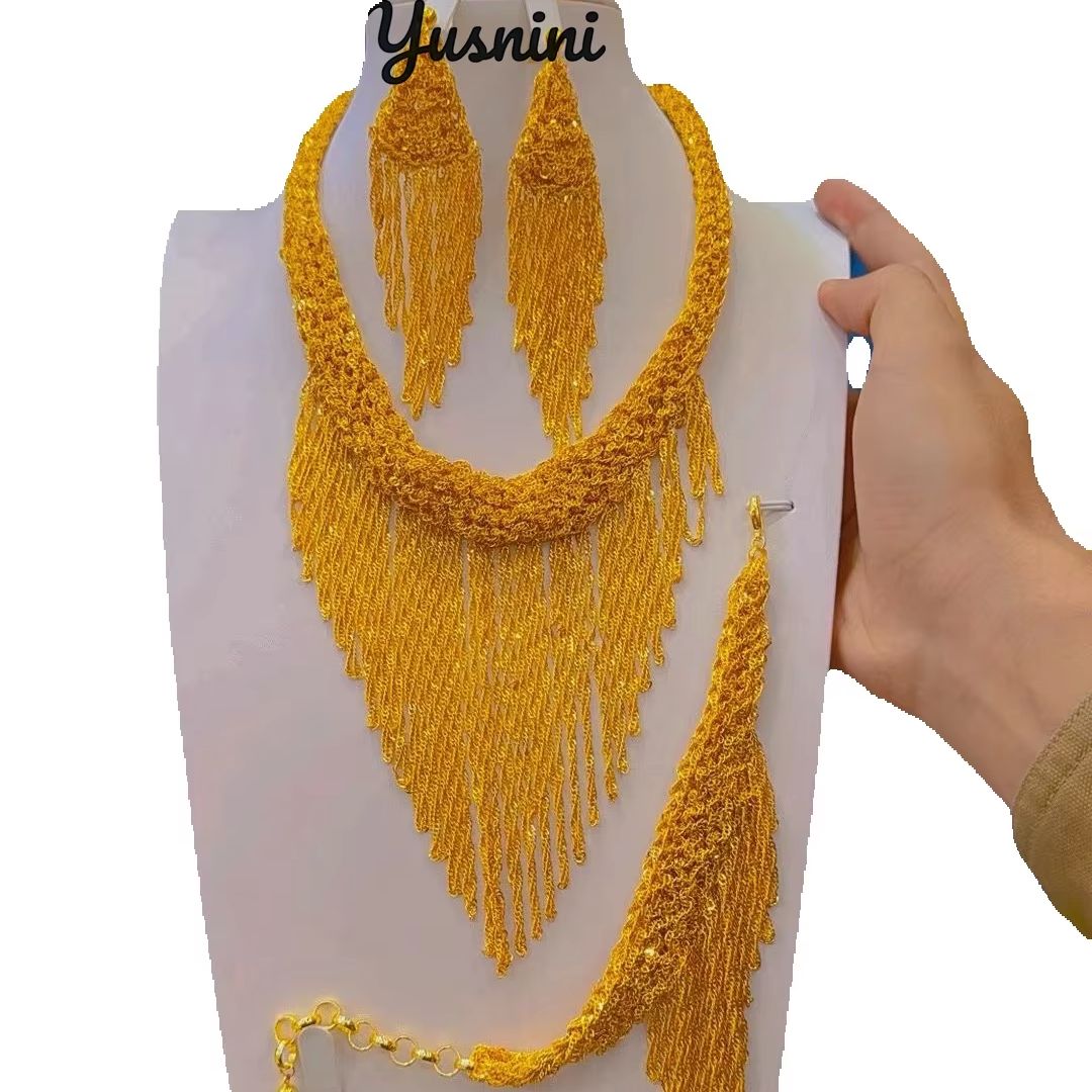 طقم مجوهرات الزفاف الجديد المط - مراجعة Women Accessories Dubai وسعره